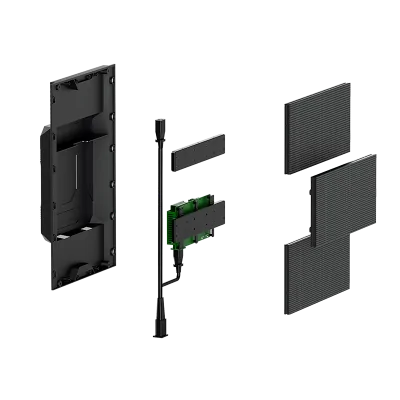 Exploded view of the BOE BRY-E lightweight indoor SMD LED cabinet