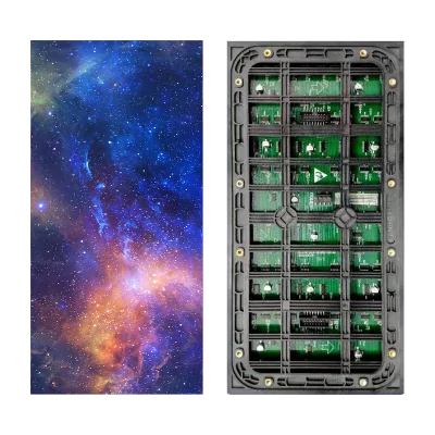 BOE BTS outdoor LED cabinet shown from the front and rear
