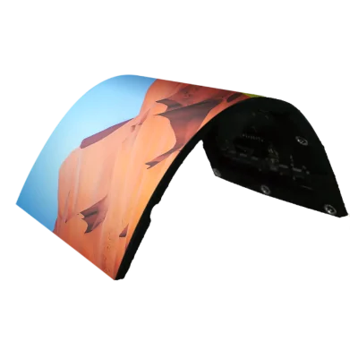 BOE BTX flexible LED modules arranged on a curved surface