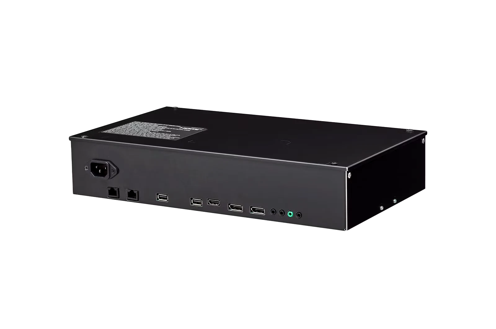 Official LG transparent OLED controller box with power, network, USB, HDMI and display interfaces